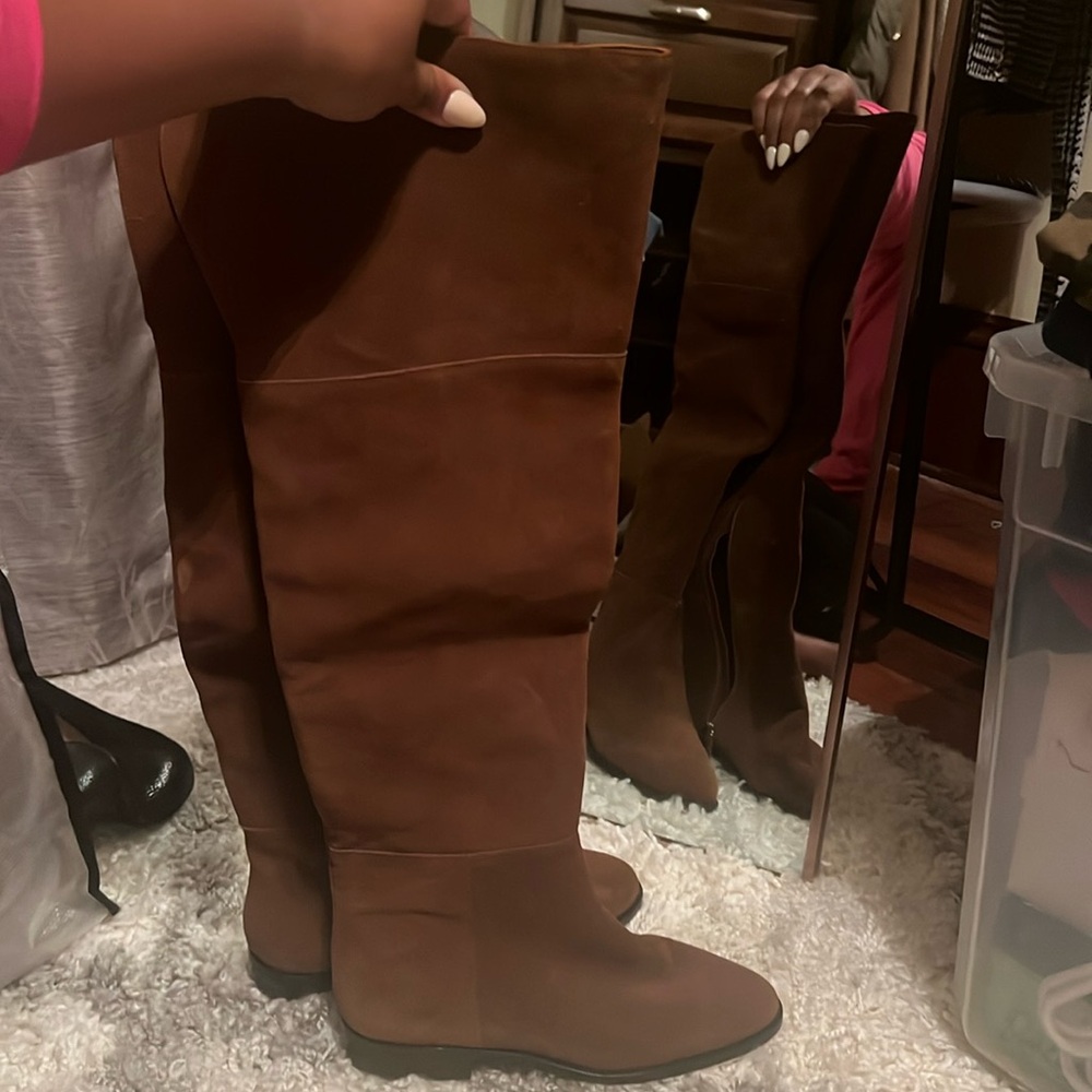 J Crew walnut over the knee boots Brand New with box!